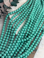 Стеклянный жемчуг 8 мм, нить 40 см, морская волна, под керамику