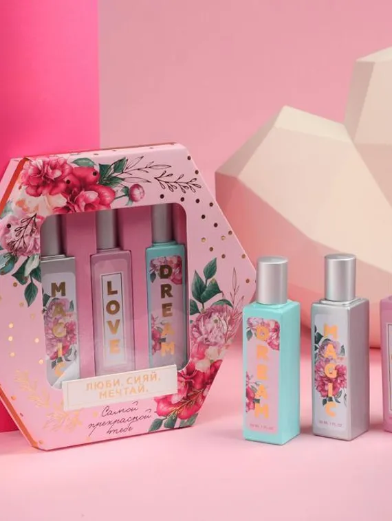 Подарочный набор: парфюм «Люби. Сияй. Мечтай», 3 шт., 30 мл