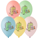 Шар латексный 35см Дино-Единорог (Ассорти)