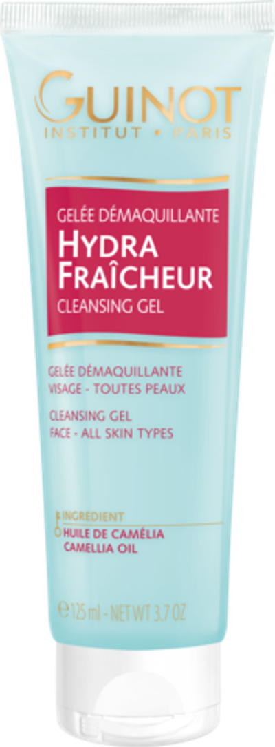 Hydra Fraicheur Cleansing Gel Очищающий гель с нежным цветочно-фруктовым ароматом и уникальной освежающей текстурой флюида, трансформирующейся при нанесении на кожу сначала в масло, а затем при добавлении воды в молочко. Предназначен для глубокого очищения кожи всех типов и удаления макияжа, в том числе водостойкого.