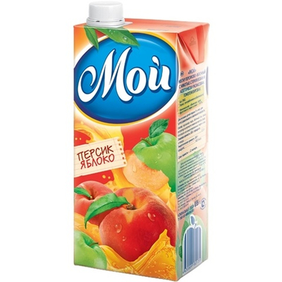 Мой нектар Яблочно-персиковый 1,93л/6
