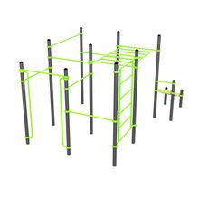 W326 Воркаут (поручни, 7 перекладин, рукоход клас., шведская стенка, наклонная скамья) ZAVODSPORTA