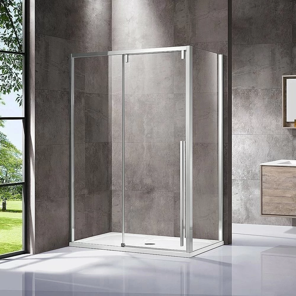 Душевой уголок Vincea LUGANO VSR-1L9016CL-1 160x90 стекло прозрачное/профиль хром