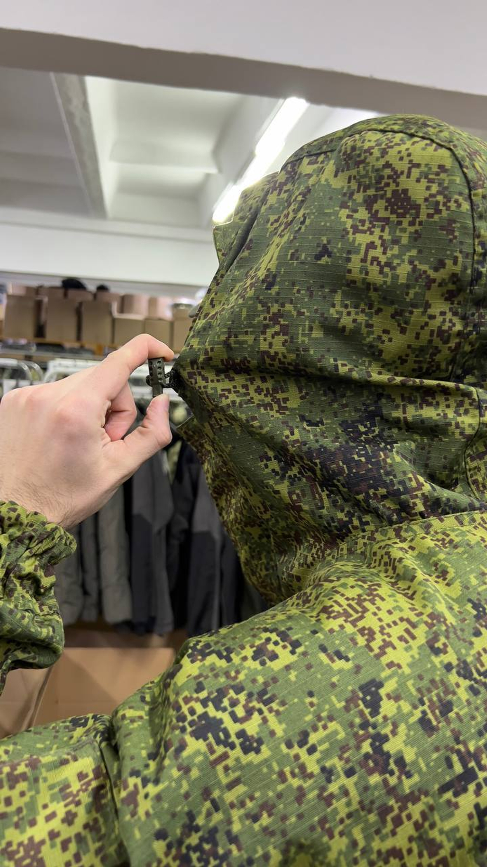 Костюм Горка 6 флис лайт / осень-зима / зелёная цифра