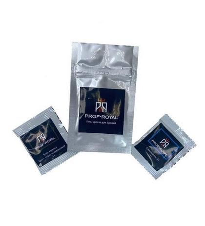 Prof Royal Краска для бровей 1+1, серо-коричневая