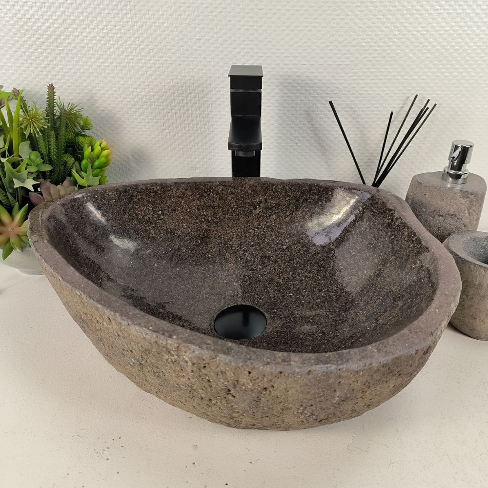 Раковина из речного камня RS-65594 49*38*15 0865