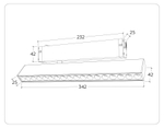 Светильник светодиодный для шинопровода Magnetic 220V GL1352 BK черный IP20 18W 3000K-6400K 24° 342*25*112