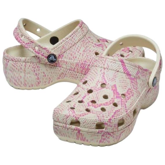Crocs Classic Platform Clog 'White Pink'