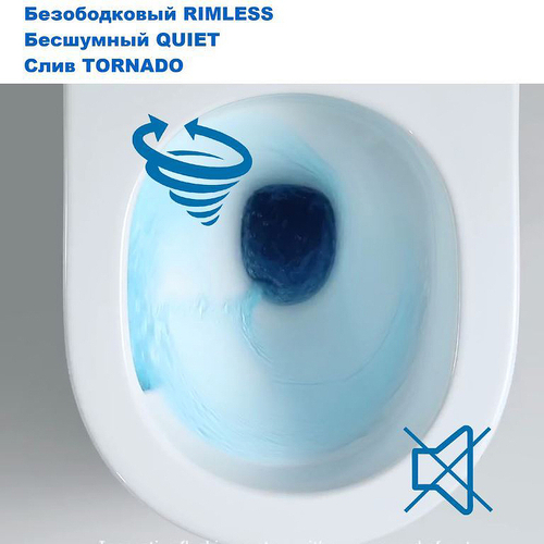 Унитаз WeltWasser Merzbach 043 MT-WT 10000010279 подвесной Белый матовый с сиденьем Микролифт