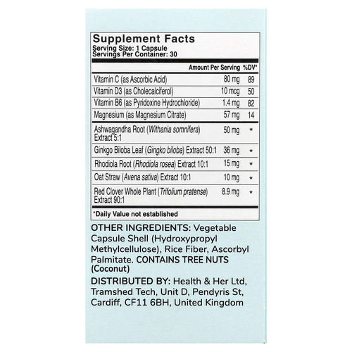 Health and Her, Perimenopause Mind +, 30 капсул