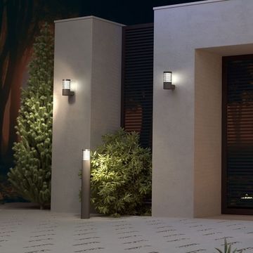 Уличный светильник на столбе 370950 темно-серый Cover Novotech