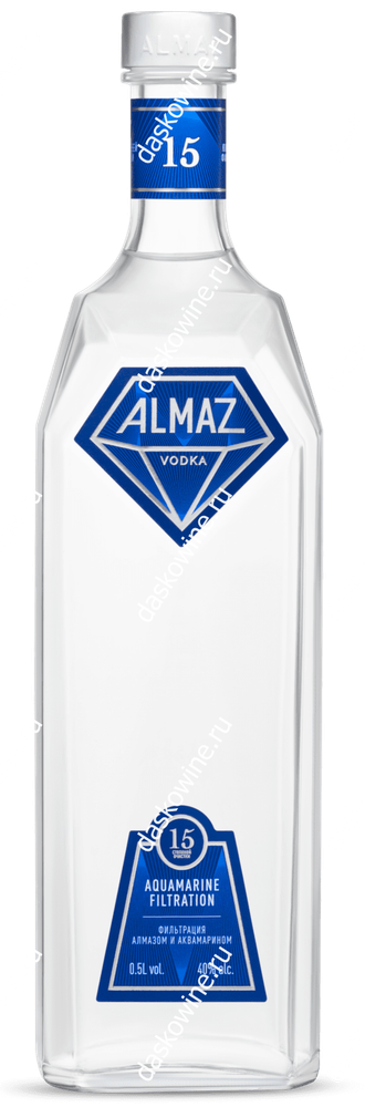 Водка Алмаз 15 0,5 40% АО "Башспирт" Россия