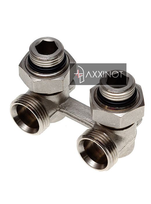 Узел нижнего подключения угловой 1/2" НР х 3/4" НР