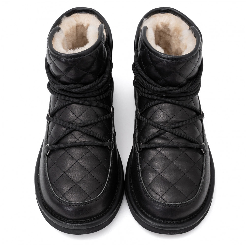 UGG Lodge Mini Leather Black