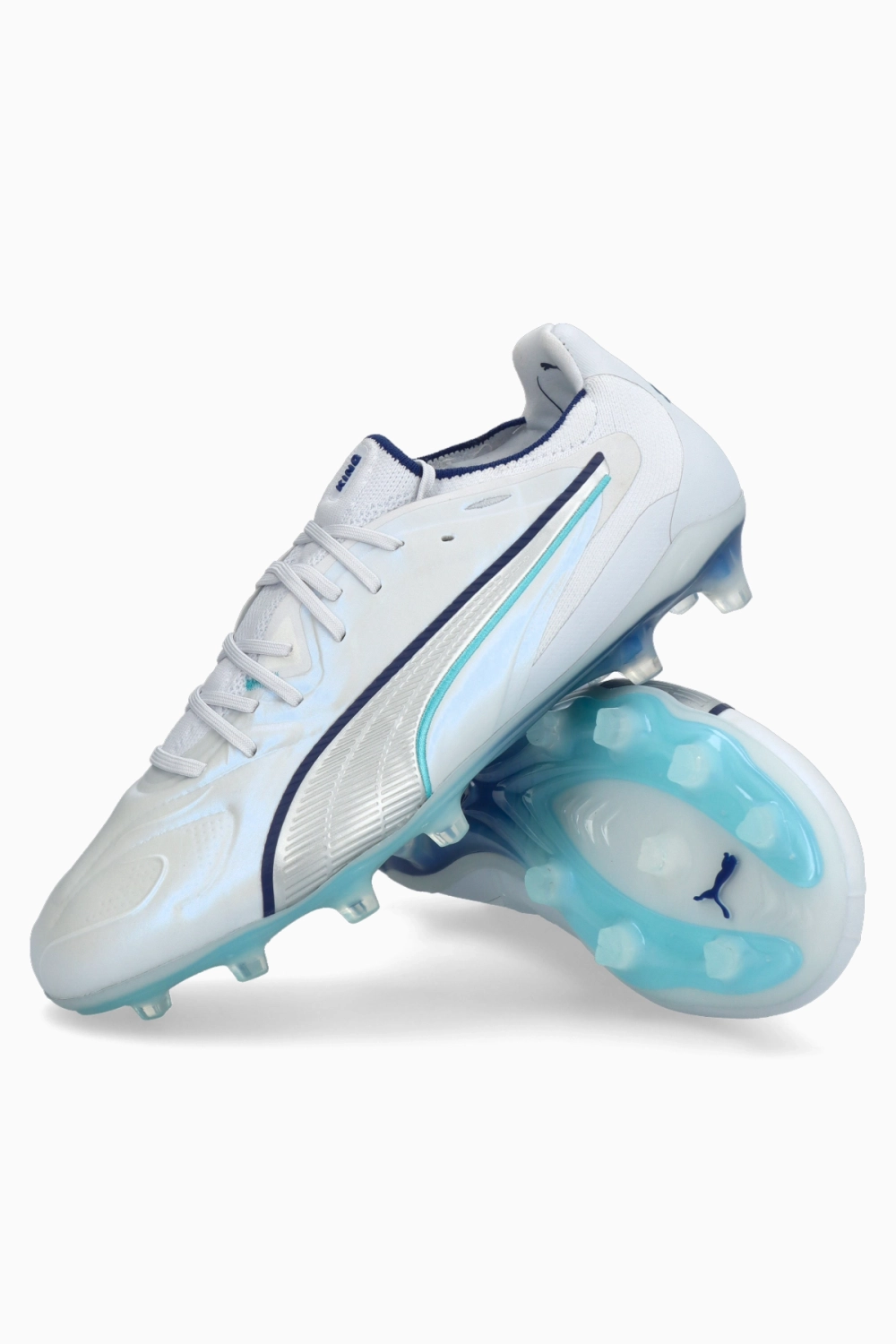 Бутсы Puma King 20 Ultimate FG/AG - серебряный