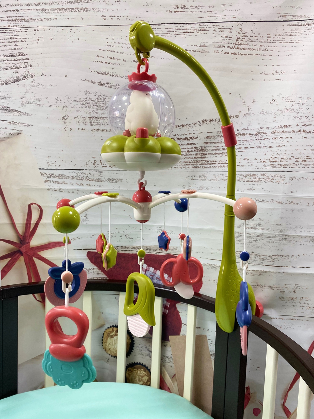 939803/Мультифункциональный мобиль "Белые мишки": 4 рус.колыб., 50 мелодий, звуки природы, ночник, к