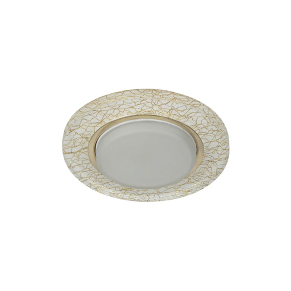 Светильник встраиваемый ЭРА DK80 WH/GD под лампу GX53 белый/золото