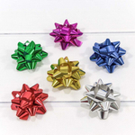 Бант Звезда 6,3см Набор 6 шт на липучке (Микс)