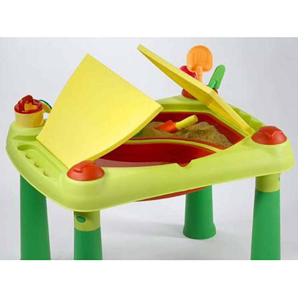 **KETER Стол Creative для детского творчества и игры с водой и песком, Зеленый/Красный  (79x56x50h)