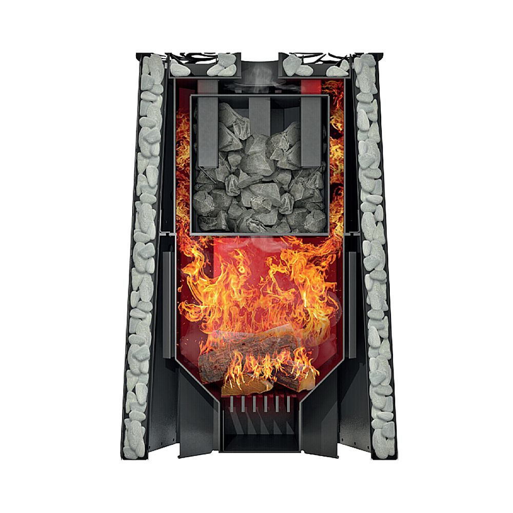 Дровяная банная печь Grill'D Violet Romb Short Window Max