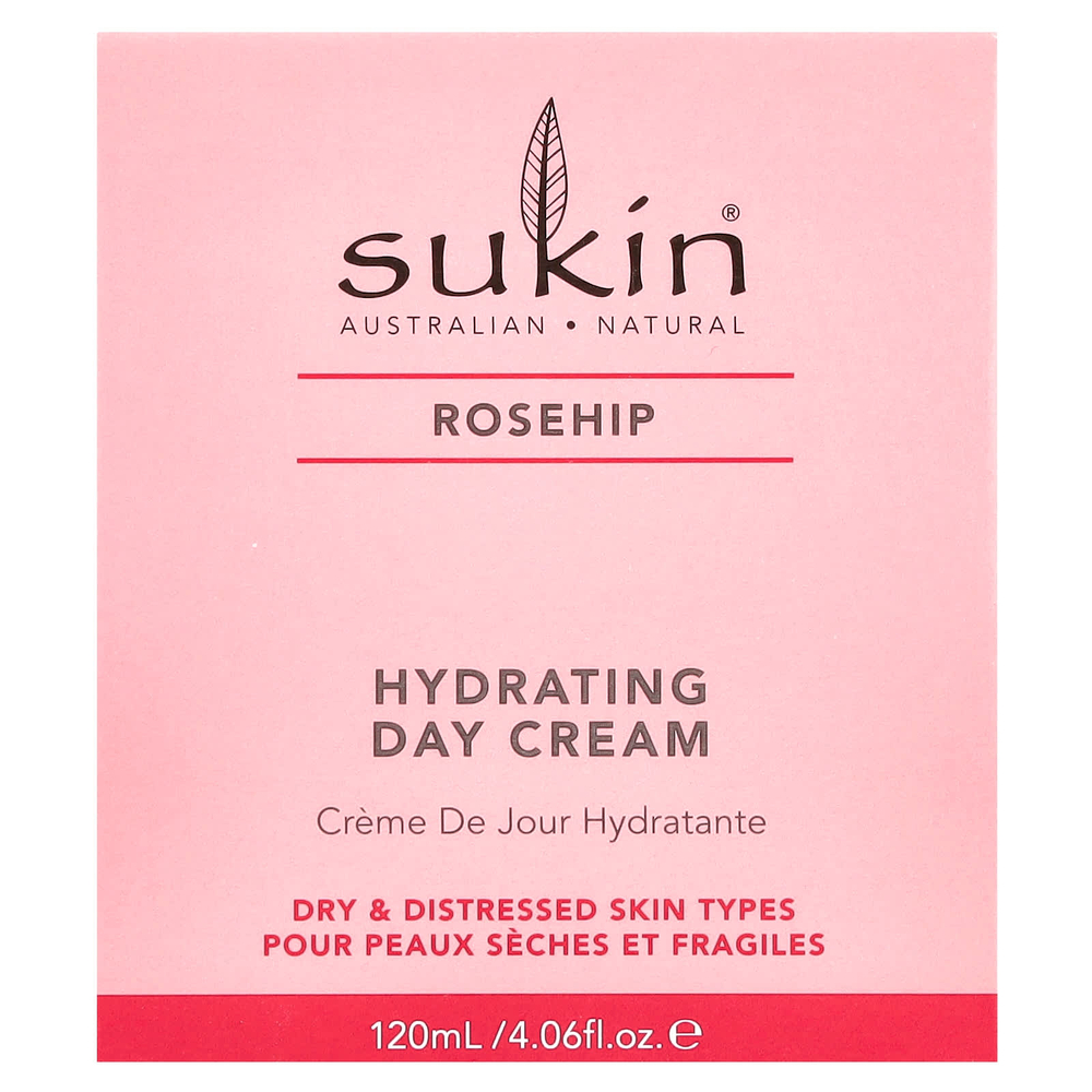 Sukin, увлажняющий дневной крем, шиповник, 120 мл (4,06 жидк. унции)