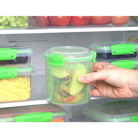 Контейнер круглый 700мл Sistema Fresh зеленый