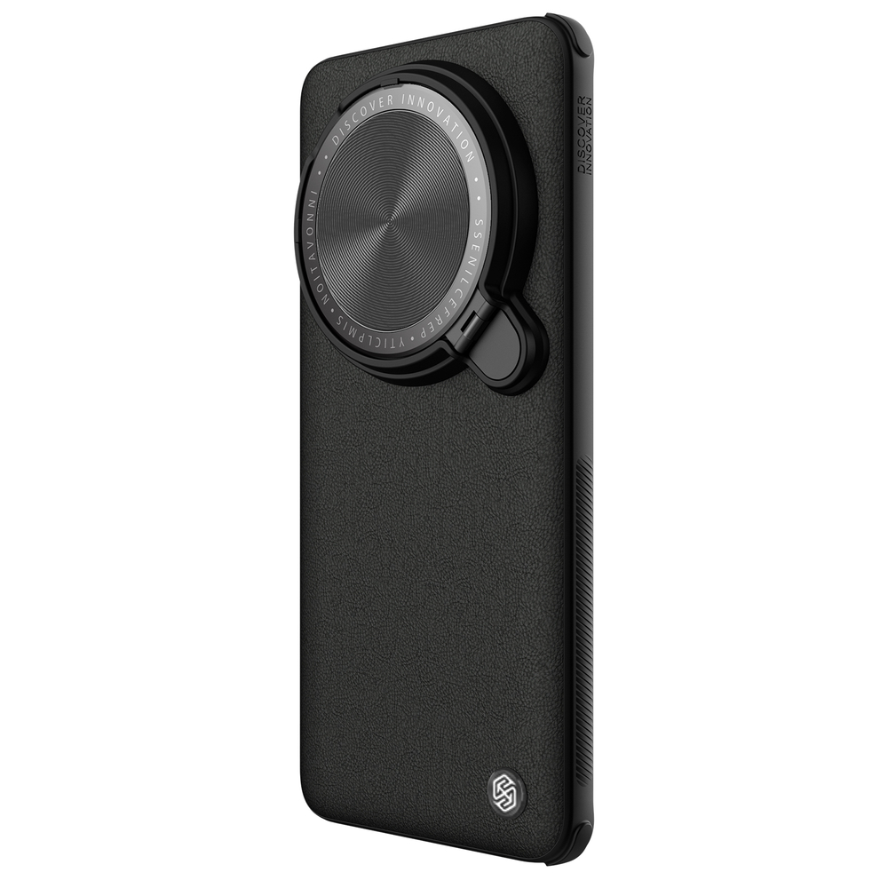 Чехол с вставками из кожи от Nillkin для Xiaomi 14 Ultra, с откидной металлической крышкой для камеры, серия CamShield Prop Leather Case