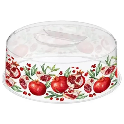 Крышка для СВЧ Bergamo D250 с декором (бесцветный)