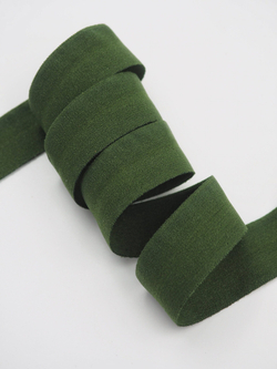 Бейка эластичная хаки матовая ширина 20 мм