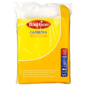 Салфетка универсальная BonHome вискоза  30*38 см 10 шт/уп