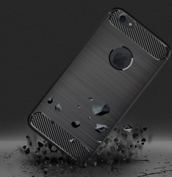 Чехол для iPhone 6 Plus (6S Plus) цвет Black (черный), серия Carbon от Caseport