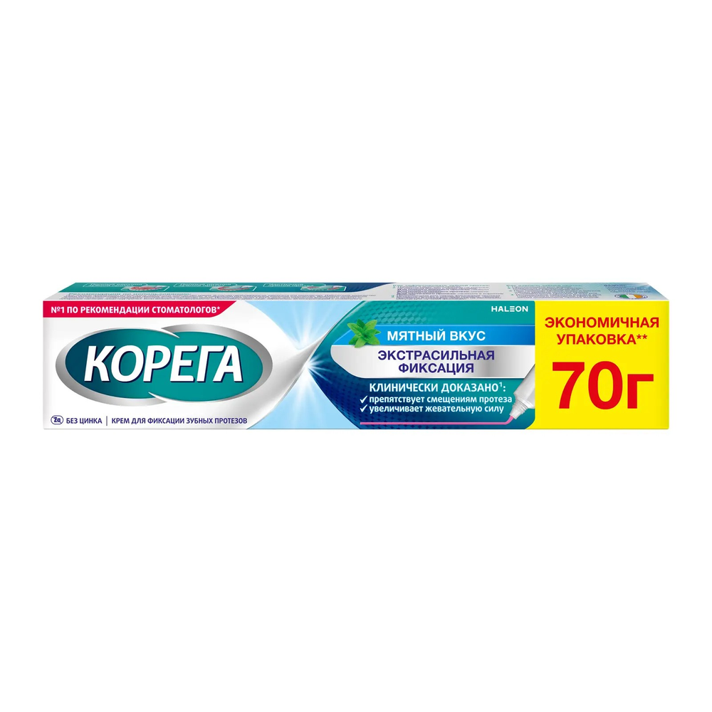 Корега Крем «Экстра сильная фиксация» Мятный вкус 40 мл