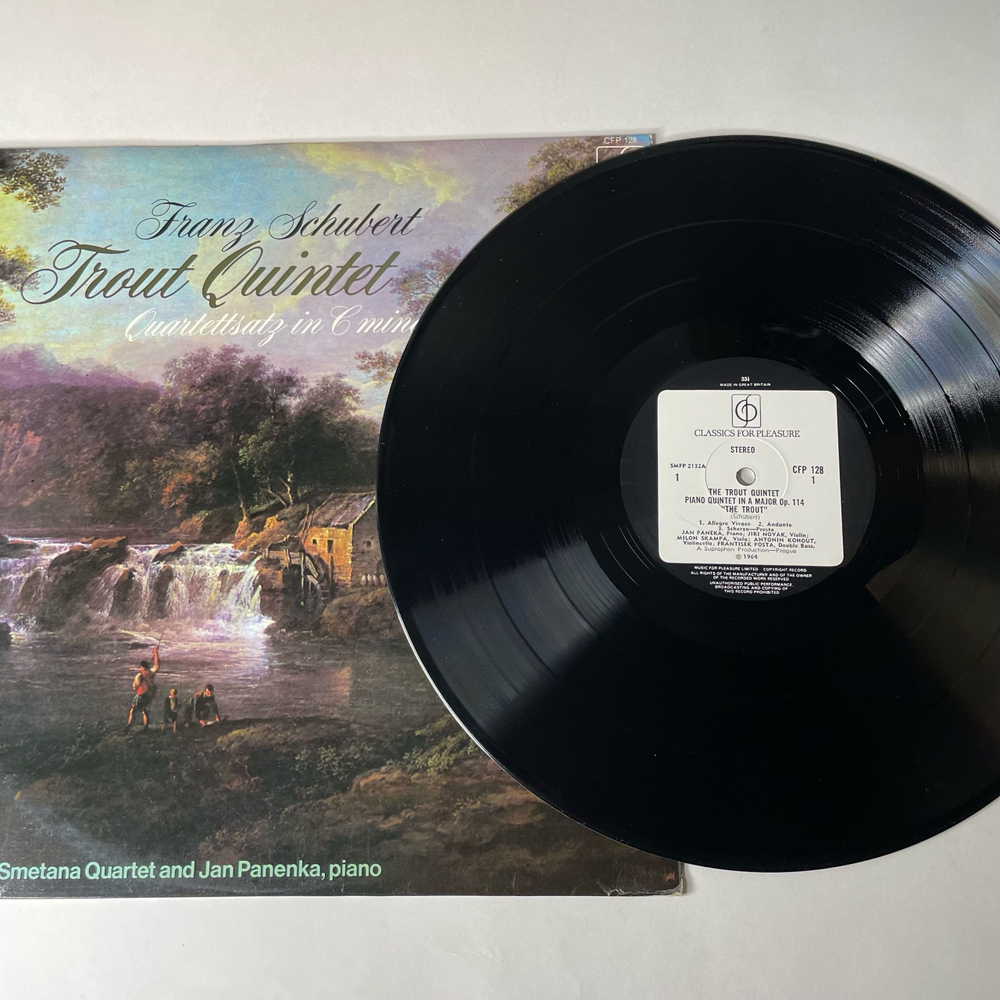 Винтажная виниловая пластинка LP Franz Schubert Шуберт, Jan Panenka, Smetana Quartet Schubert: Piano Quintet In A Major Op.114 The Trout (Англия 1964)