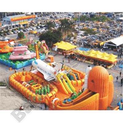 Коммерческий надувной батут "Ракета" 20*10*7 м