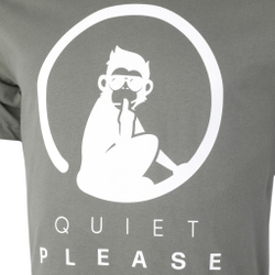 Мужское теннисное поло Quiet Please Baseline Logo T-Shirt Men - Khaki