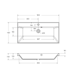 Раковина BelBagno 90 BB900/450-LV-ART-AST-NERO Черная матовая