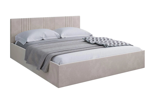 Кровать Моника с подъёмным механизмом 180х200, велюр, бежевый