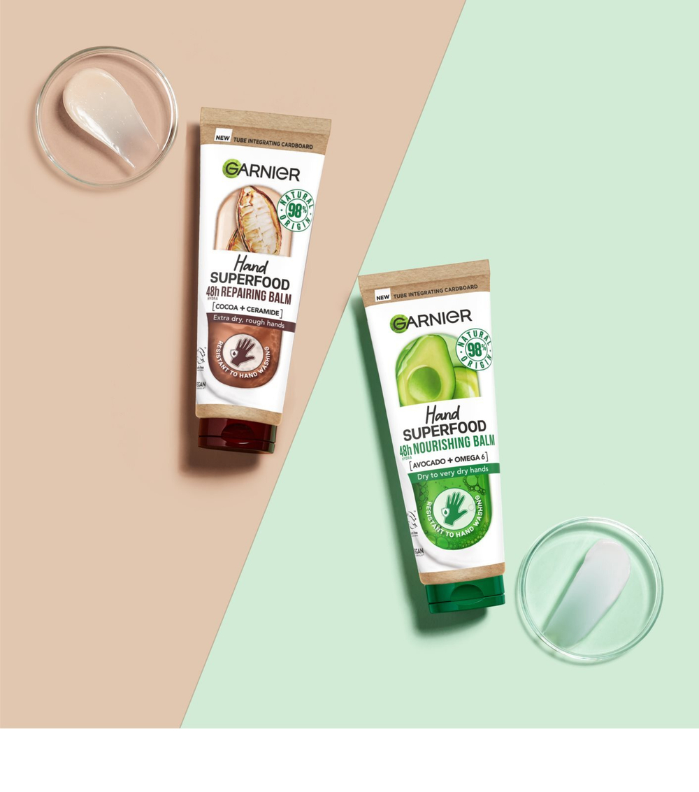 Garnier Hand Superfood - регенерирующий крем для рук с какао /   75  ml  / GTIN 3600542487764