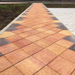 Тротуарная плитка КВАДРАТ 200х200 мм - Листопад гранит Каир