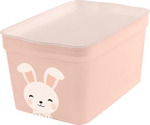 Ящик пластиковый для хранения KEEPLEX HAPPY с крышкой 2,3 л 208х136х108 мм с крышкой RABBIT