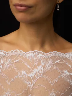 03-293 ОПТ Кружево эластичное 22 см, белый 001