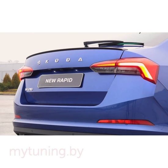 Лип спойлер (Сабля) на багажник для Skoda Rapid FL