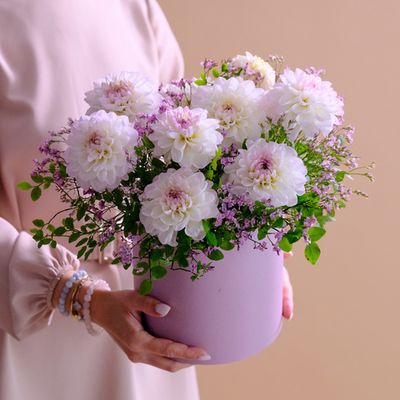 Букеты с георгинами