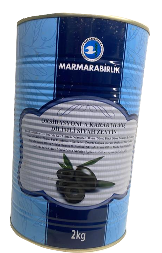 Оливки Marmarabirlik черные резаные в рассоле 2 кг 2 шт