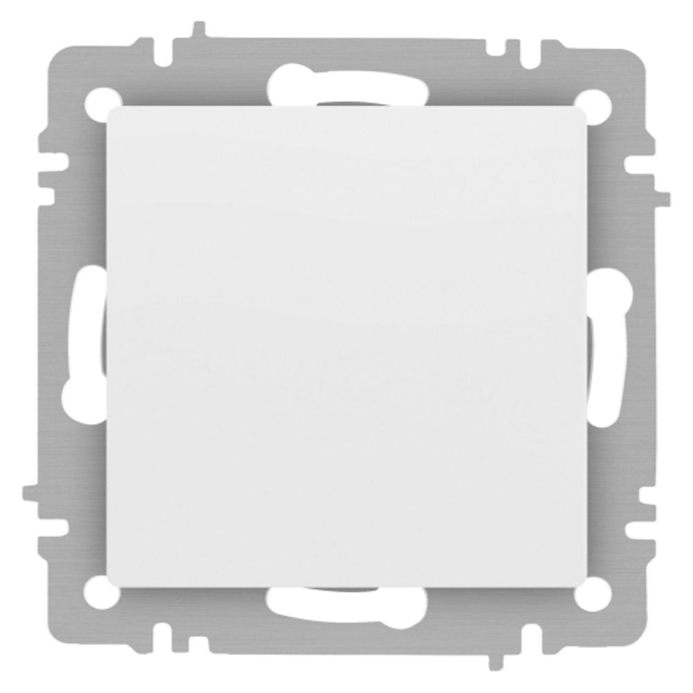 Кнопка Intro Accent 6-109-01М 10А-250В IP20 СУ AL/CU белый матовый | Intro