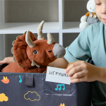 Коробка для игрушек. Львенок в машинке