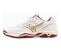 MIZUNO, WAVE PHANTOM 3, INDOOR, White/BRibbon/MP Gold, WOMEN, US 9,5 /EUR 40,5 /UK 7 /СМ 26,5