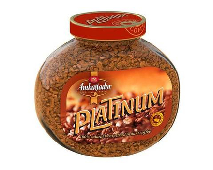 Кофе растворимый Ambassador Platinum, 95 г стеклянная банка (Амбассадор)