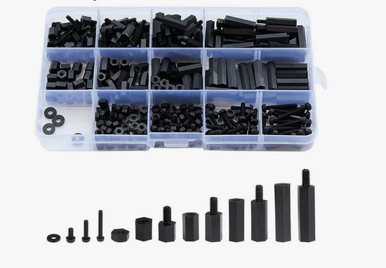 Набор из 300 шт нейлонового крепёжа М3 (6-12 мм)