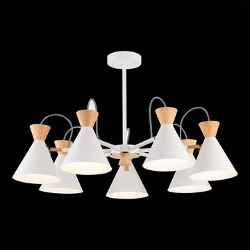 SLE125102-07 Светильник потолочный Белый, Золотистый/Белый, Светлое дерево E14 7*40W MODICA